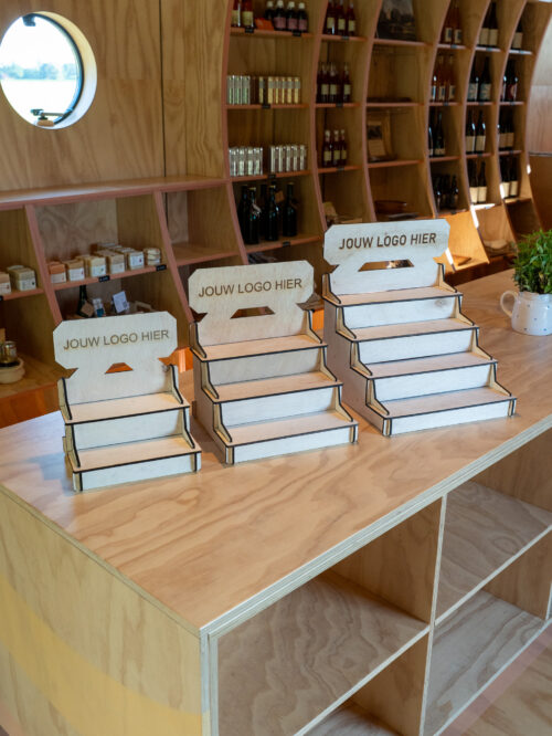 Houten Display – L, XL & XXL | Met of zonder logo